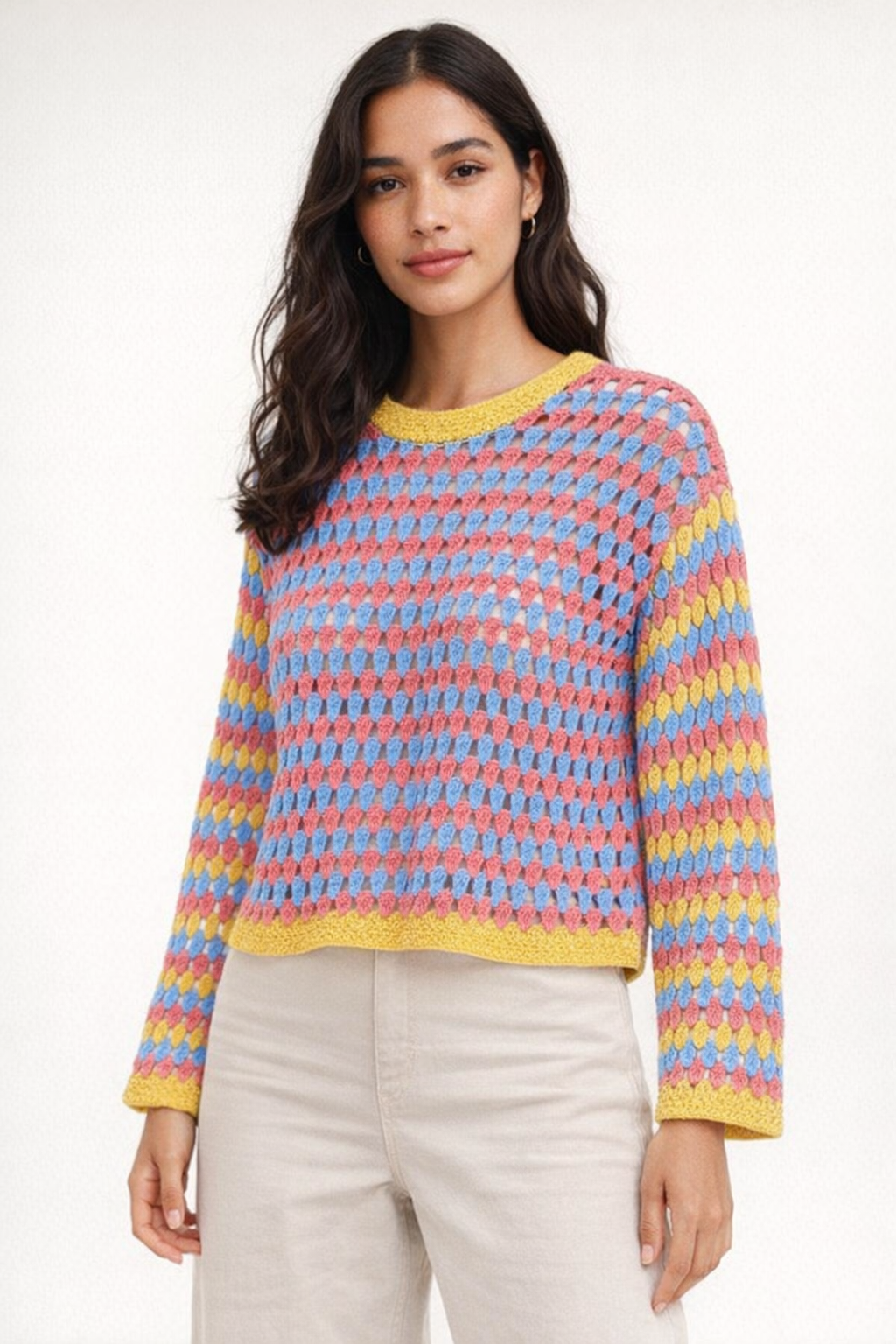 Maglione a motivi ovali